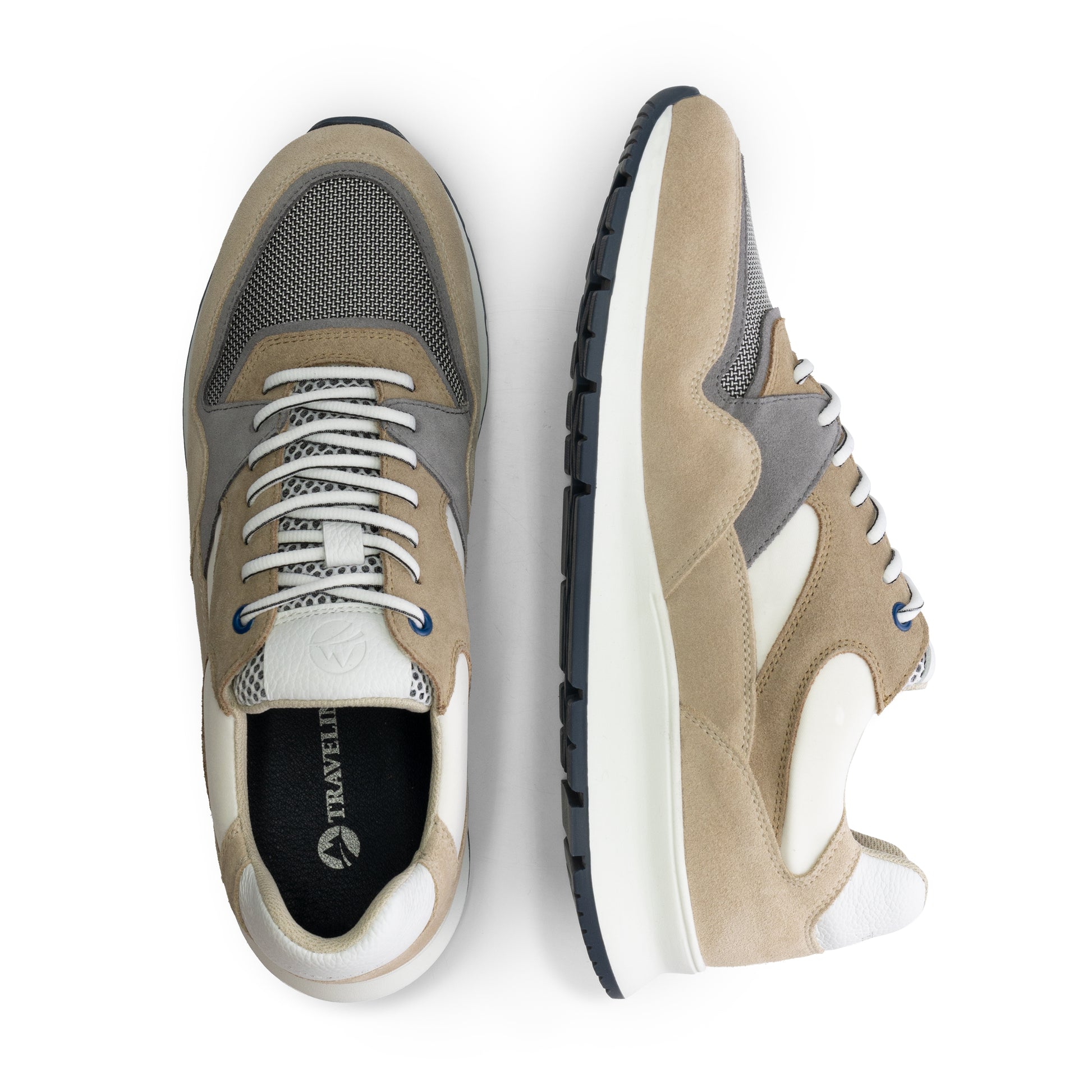 Ledbury Men - Sneakers - Leather and canvas - Sand UPD