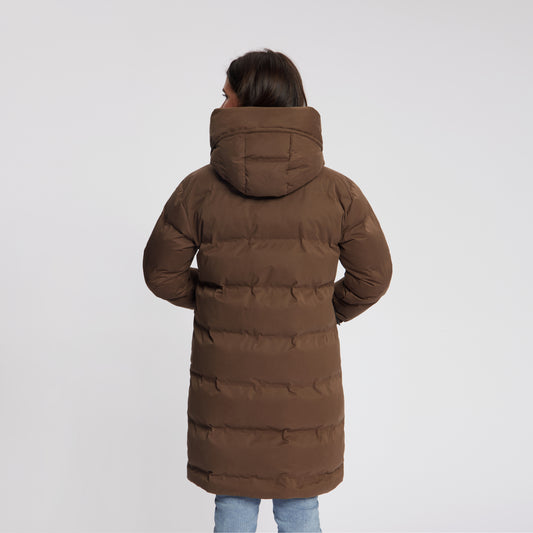 Odda Women - Puffer Winter Jacket - Waterproof - Dark Brown MV2