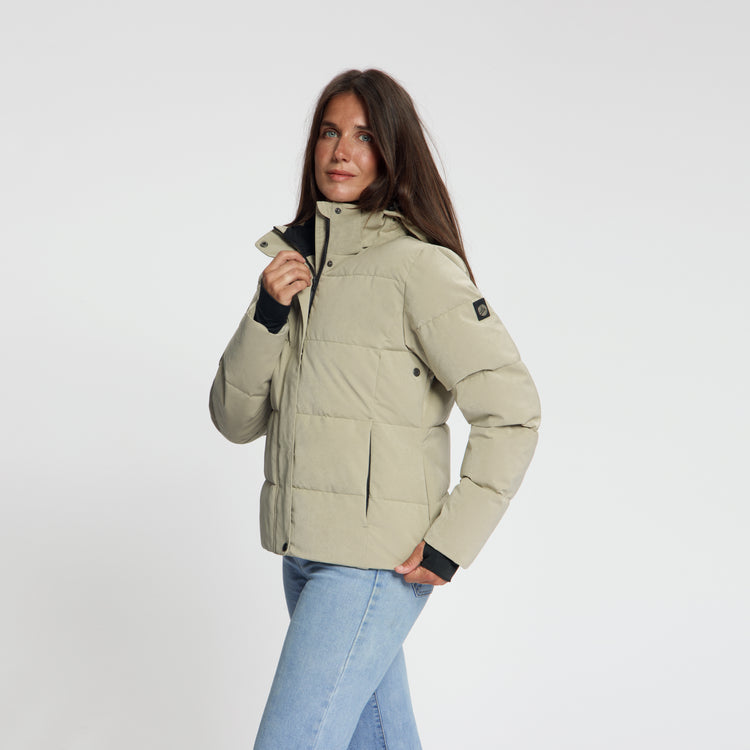 Agnes Women - Puffer Winter Coat - Waterproof - Light Brown MV2